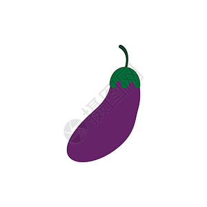 茄子树茄树标识食物绘画餐厅插图紫色茄子农业植物蔬菜草图设计图片