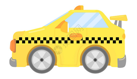 出租车图标 卡通黄色汽车 可爱玩具高清图片