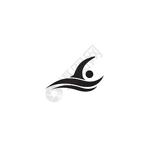 游泳标识游泳标志力量蝴蝶白色俱乐部游泳者竞赛男性插图竞争创造力插画