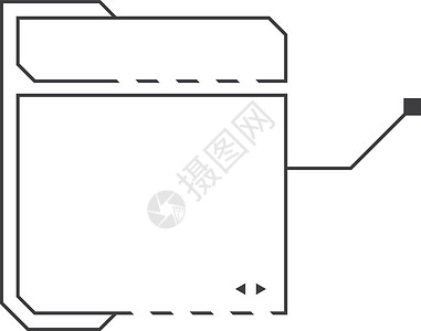 空白信息框提示 黑线元素背景图片