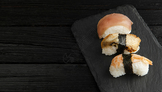 高角特美味寿司概念背景图片