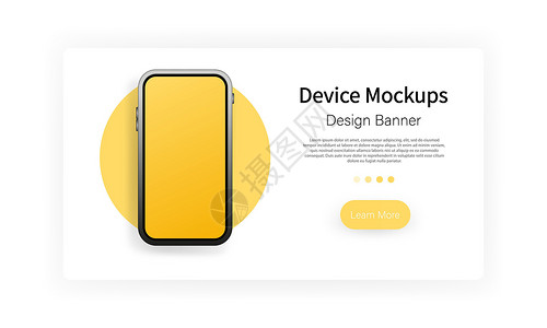 视角名片样机设备模型横幅 智能手机空白屏幕 手机样机 图表或演示文稿 UI 设计界面的模板 孤立的白色背景上的向量 每股收益 10设计图片