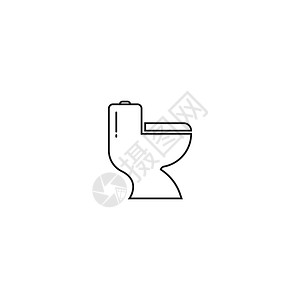 齐平厕所图标陶瓷网络男人制品艺术女性洗手间浴室座位插图插画