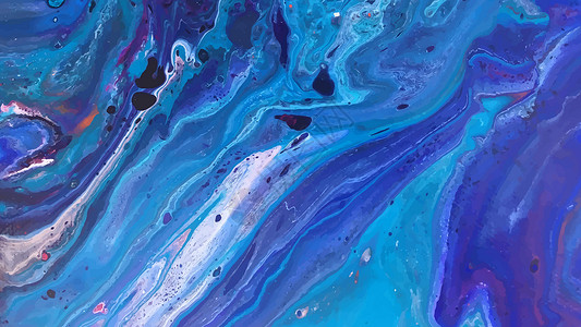 海浪画花纹蓝色大理石抽象背景纹理 Indigo 海洋的蓝木 流体绘画 矢量插画
