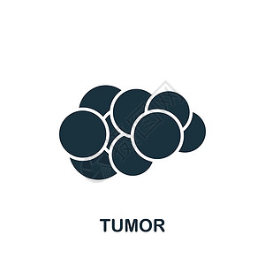 肿瘤图标 用于模板 网页设计和信息图表的单色简单疾病图标丝带细菌皮肤致癌标识网络前列腺胸部细胞作用插画