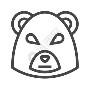 bearBear 市场薄线矢量图标交换卡通片金融利润经济基金动物标识商业贸易设计图片