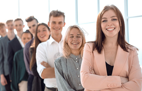 众人各行各业 各就各位学生团队工人商业同事就业女士男性职员微笑背景图片