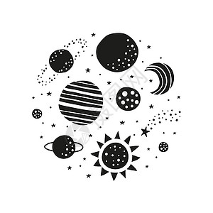 白色太阳素材圆形的多面空间图标设计图片