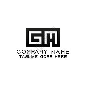 公司组织字母GH徽标设计模板插画