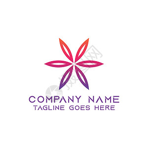 花卉视觉标志设计模板三角形环境商业身份公司字体正方形插图徽标世界背景图片