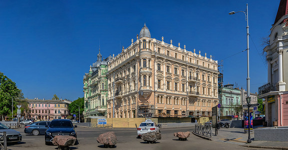 乌克兰敖德萨利布曼之家建筑学街道中心正方形建筑城市旅游历史房子旅行背景图片