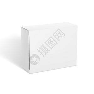 3D 现实清晰白包盒模板插画