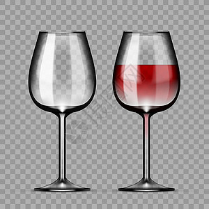 空的酒杯大红大红酒 清空玻璃 用白葡萄酒酒吧白色液体奢华杯子酒厂酒杯器皿插图酒精插画