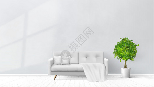 白格子墙素材与灰色索法 皮洛 普拉德枕头房间天鹅绒嘲笑家具装饰地面客厅小样阁楼插画