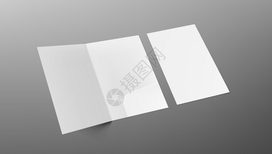 A4纸3D A4 大小单片文件夹模拟嘲笑卡片目录推介会办公室小样插图公司商业折叠插画