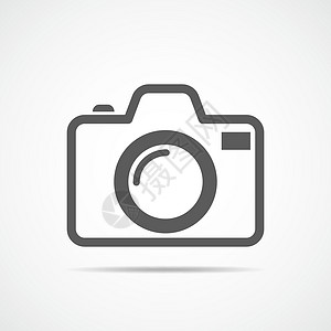 光学电子相机图标 矢量插图摄影电子产品照相机照片技术光学插画
