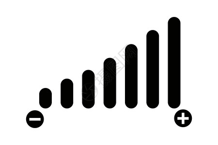 收音机界面设置音乐矢量图标 音量级别设计图片