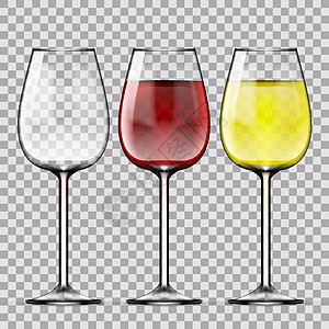 碧霞满空大红大红酒 红白红葡萄酒的空玻璃杯插图酒吧酒精液体杯子酒厂玻璃器皿奢华白色插画