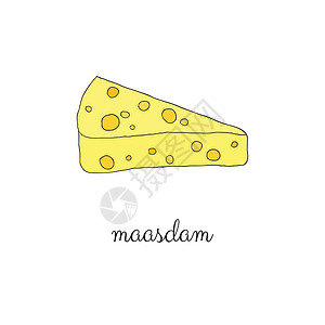 手画彩色的马萨达姆奶酪背景图片
