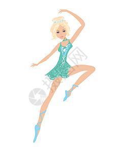 女孩跳芭蕾舞美丽的芭蕾舞舞女姿势女性娃娃艺术魔法舞蹈家戏服卡通片女郎玩具设计图片