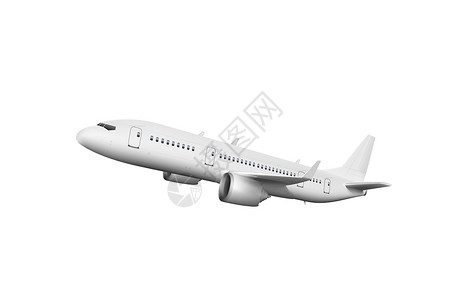客机降落3D 白色摘要航空班机在白色上起飞航空旅行送货插图空气运输航班机器航空公司飞机场插画