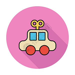 汽车玩具杂交种乐趣轿车驾驶交通设计插图元素收藏车轮背景图片
