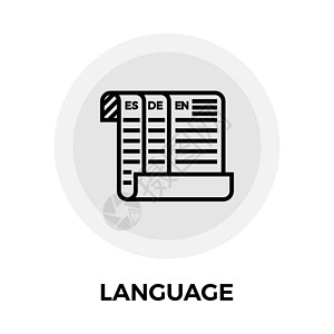 语言icon语言线图标语言英语插图说话网络插画