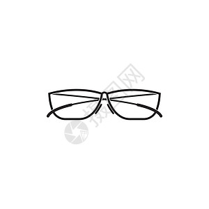 上镜的图标 矢量 I 说明在白色背景上镜片配饰框架眼睛圆形塑料插图潮人太阳镜眼镜插画