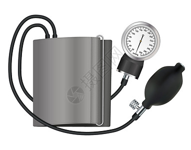 心电图仪器用于测量血压的吨位医疗装置 孤立物体 矢量插画