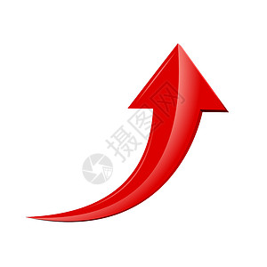 网络红的素材箭头图标 红向上箭头 矢量说明插画