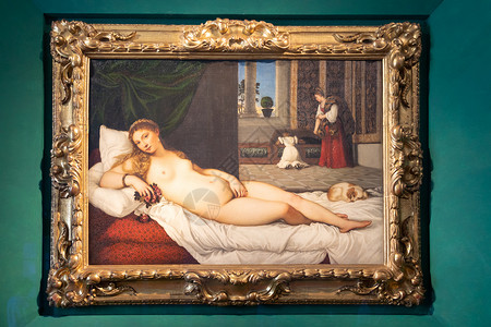 意大利佛罗伦萨Circa 2022年3月 乌尔比诺的金星 蒂提安 1538年异性女性女孩古董女神性别头发身体成人女士背景图片