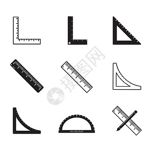 标尺图标数学三角形仪表尺寸工具统治者几何学插图宽度学校设计图片