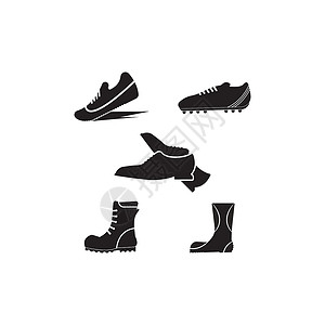 跑步鞋子鞋子图标标识运动员女性训练运动鞋鞋类衣服美丽培训师娱乐插画