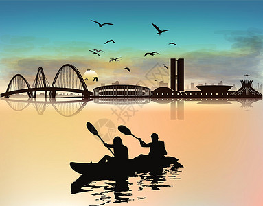 选择性环流轮船在河中游艇插画
