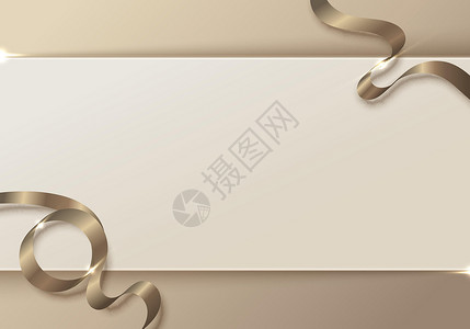 金丝贡菊摘要奢侈品模板背景 3D 金丝卷卷线横线重叠层白条设计图片