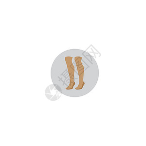 腿图标Socks 图标标识收藏服饰女士织物衬衫棉布女性短袜中风插画