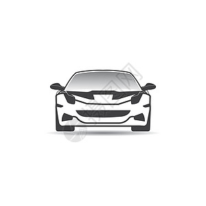 运动汽车图标互联网标识中风服务网络车辆白色插图轿跑车黑色背景图片