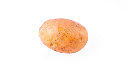 一整块土豆 白底孤立黄褐色营养块茎淀粉糖类宏观植物团体食物饮食背景图片