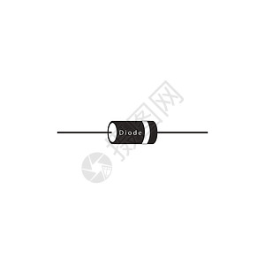 阴极Diode 图标阳极等距活力照明电气技术晶体管电子电压电路插画