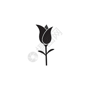 郁金香图标字形花瓣卡通片插图叶子花园植物群艺术植物背景图片