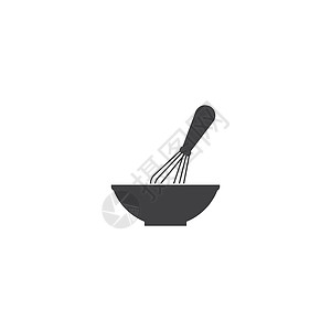 多功能打浆机打蛋器 ico食物鞭子烹饪用具插图厨房金属标识配饰打浆机插画