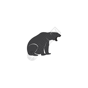 美丽灰熊熊图标卡通片力量猎人插图绘画艺术野生动物动物园荒野哺乳动物插画