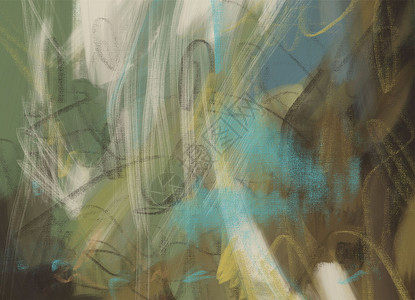 画幅手绘摘要绘画艺术 背景 奥利弗和蓝色大草地油漆中风背景