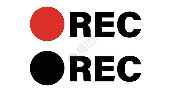 记录矢量插图 两组颜色 红色和黑色设计图片