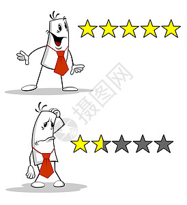 卡通斑点星星与明星评分的Doode角色背景