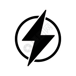 闪电 电力矢量标志设计元素 能源和雷电符号概念 圆圈中的闪电标志 Flash 矢量标志模板 电源快速标识闪光危险震惊螺栓公司风暴设计图片