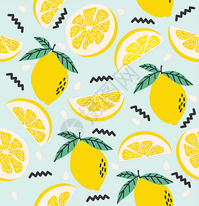 夏橙切片柠檬和柠檬切片柑橘柚子食物橙子几何黄色香气热带壁纸种子营养设计图片