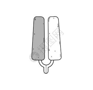 冻冰手画的冰淇淋面条冰棒锥体味道手绘食物巧克力美味甜点收藏涂鸦插画