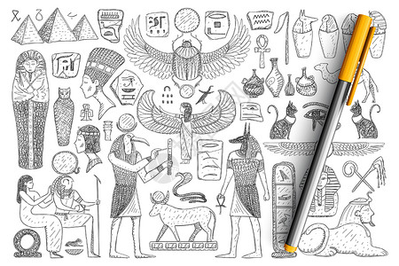 古埃及符号彩图集高清图片