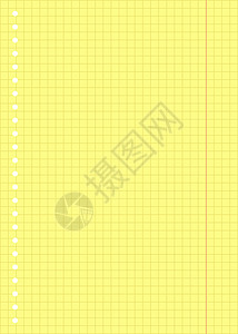 5边形带边距的空白笔记本纸和带缝合孔的黄色方块 适用于规划师 学校 打印 A5 方格插图日记床单正方形小册子建筑师笔记办公室草稿矩阵设计图片